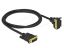 DeLock DVI Cable 24+1 male to 24+1 male angled 1m Black