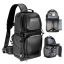 K&F Concept Crossbody Bag Hardshell Camera Shoulder Backpack 10L Black