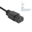 ACT Powercord C20 male - C21 famale 1,5m Black