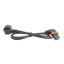 ACT Powercord Schuko CEE 7/7 male (angled) - C13 IEC Lock (left angled) 1m Black