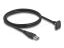 DeLock USB Type-A male straight to USB Micro-B male 90° angled cable 1m Black
