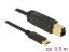 DeLock USB 3.1 Gen 2 (10 Gbps) cable Type-C to Type-B 0,5m