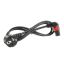 ACT Powercord Schuko CEE 7/7 male (angled) - C13 IEC Lock (down angled) 2m Black