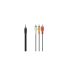 Hama Audio/video jack male 3,5mm 3 RCA males 1,5m Black