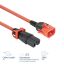 ACT PL0061 Powercord C14 IEC Lock+ Dual Locking - C15 IEC Lock+ 3m Red
