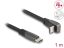 DeLock USB 2.0 Flat Ribbon Cable USB Type-C male to USB Type-C male angled PD 3.0 60W 1m Black