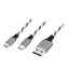 Logilink USB 2.0 USB-A/M to Micro-USB + USB-C cable 1,2m White/Black