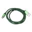Platinet  micro USB to USB fabric braided cable 1m Green