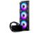 PHANTEKS Glacier One 360M25Gen2-LCD DRGB AiO CPU hűtő - 360 mm, fekete