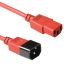 ACT Powercord C13 - C14 0,6m Red