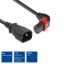 ACT Powercord C14 - C13 IEC Lock (up angled) 2m Black