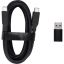 Obsbot USB-C 3.0 -> USB-C 3.0 M/M adatkábel 1.5m fekete +USB-A adapter