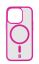 Cellularline Pop Mag Back Cover with Magsafe Support for Apple iPhone 15 Pro Max, Clear/Pink