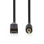 Nedis USB-C to 3,5mm jack Adapter 1m Black
