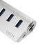 Logilink USB 3.0 hub 3-port with card reader for SD/microSD aluminum casing
