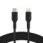 Belkin BOOST CHARGE USB-C to Lightning Cable, Braided - 2M - Black