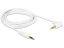 DeLock Stereo Jack Cable 3.5 mm 3 pin male > male angled 2m white