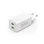 Hama Fast Charger+cable 2 x USB-C PD / QC Mini Charger 35W 1m White