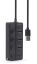 Gembird 4-port USB2.0 HUB with Switches Black