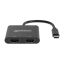 Manhattan USB-C PD to Dual-HDMI Monitor Adapter for Laptop and Tablet Black