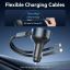 Vention Car Charger with Built-In Cable Black