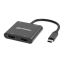 Manhattan USB-C PD to Dual-HDMI Monitor Adapter for Laptop and Tablet Black