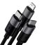 Baseus 3 in 1 USB Cable 1,2m Black