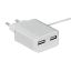 Logilink Dual micro USB socket adapter with fixed cable 2x USB-A 10,5W White
