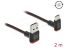 DeLock EASY-USB 2.0 Cable Type-A male to USB Type-C male angled up / down 2m Black