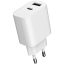 Gembird 2-Port Universal USB Charger A+C 2.4A White