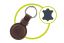 Mobile Origin AirTag Outdoor Leather Keychain A7 Midnight Brown