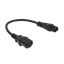 ACT Powercord C6 - C13 0,2m Black