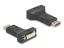 DeLock DisplayPort 1.1 male to DVI-I (Dual Link) (24+5) female Passive Adapter Black