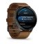 Garmin Venu 4 45mm Slate with Brown Leather Band