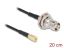 DeLock Antenna Cable TNC jack to SMB plug RG-174 20cm Black