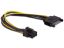 DeLock Cable Power SATA 15 pin > 6 pin PCI Express