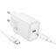 Hoco N60 Gentle USB-C PD20W Charger with USB-C cable White