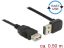 DeLock Extension cable EASY-USB 2.0 Type-A male angled up / down > USB 2.0 Type-A female 0,5m Black