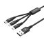 Unitek 3-in-1 USB-A to USB-C / Micro USB / Lightning Multi Charging Cable 1,2m Black