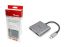 EQuip USB-C 4 in 1 Dual HDMI Adapter, USB 3.0, 100W USB PD Grey