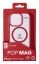 Cellularline Pop Mag Back Cover with Magsafe Support for Apple iPhone 15 Pro Max, Clear/Red