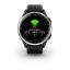 Garmin Approach S44 Silver Aluminum Bezel with Black Silicone Band