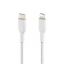 Belkin BOOST CHARGE USB-C to Lightning Cable, Braided - 2M - White
