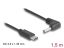 DeLock USB Type-C Power Cable to DC 3.5 x 1.35 mm male angled 1,5m Black