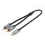 Vention USB-C to 2RCA male audio cable 1m Black