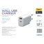 Platinet Wall Charger 30W USB Type C PD3.0+USB2.4A White
