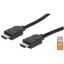 Manhattan 4K@60Hz Certified Premium High Speed HDMI Cable with Ethernet 1m Black