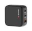 Verbatim Mini GaN Charger 3 Port 65W with Display (EU/UK/US) Black