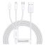 Baseus Superior Series 3 in 1 USB Cable 1,2m White