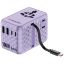 Verbatim Charge ''n'' Travel 100W GaN III Universal Travel Adapter with Retractable USB-C Cable Purple